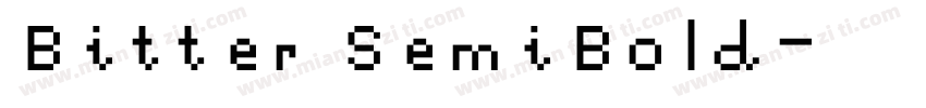 Bitter SemiBold字体转换